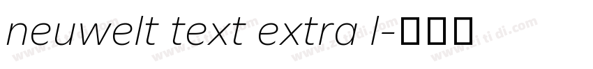 neuwelt text extra l字体转换